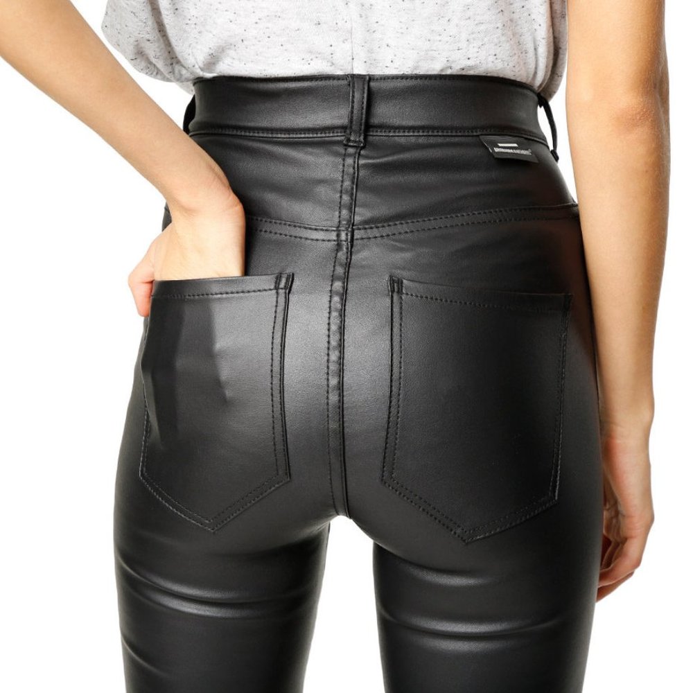 NWT Dr Denim Plenty leather skinny pants